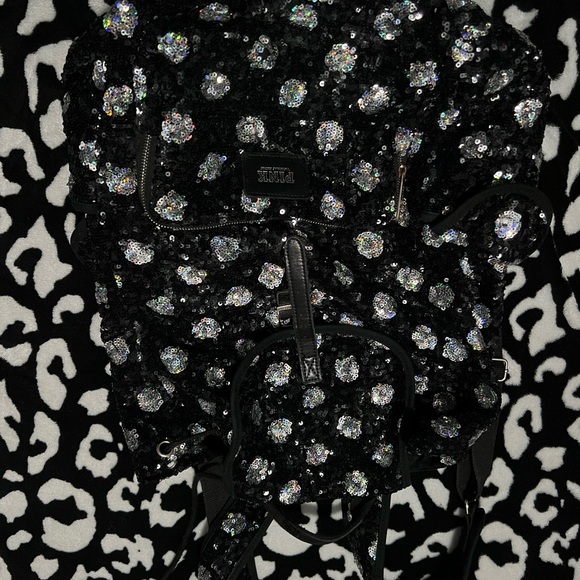 Cheetah print bling backpack main image 6